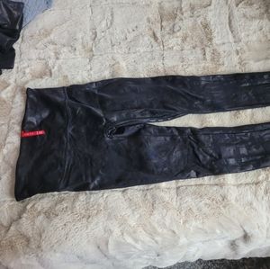 Spanx camo faux leather leggings